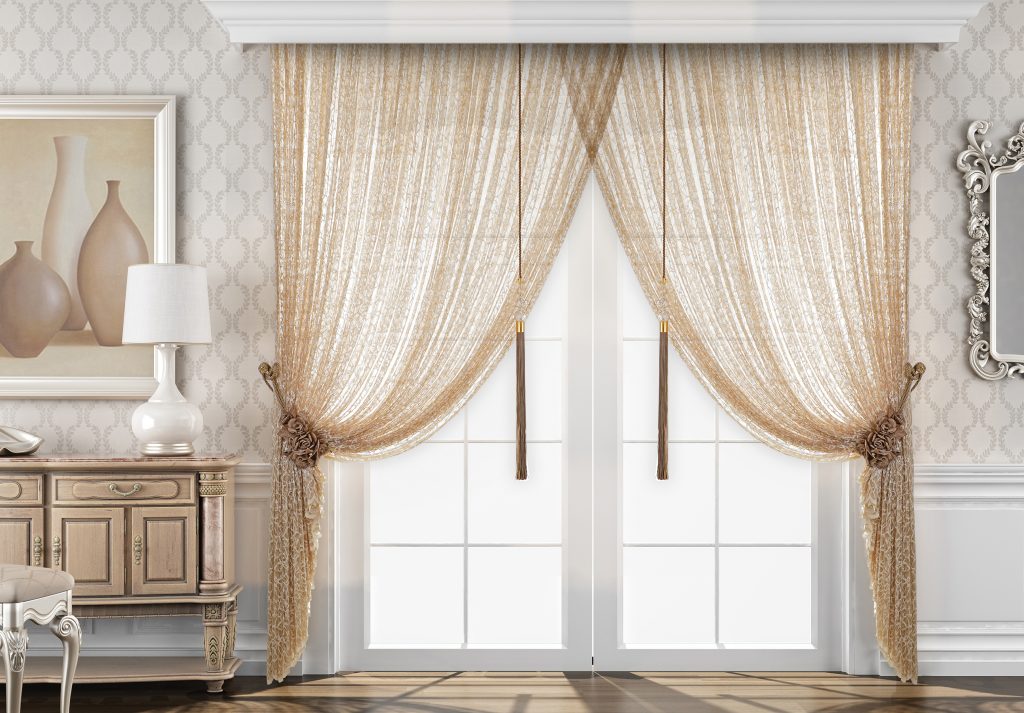 Statement piece curtains in a bedroom