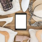 Womens clothing, shoes, hat and ipad