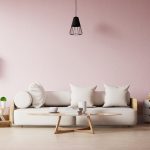 Bespoke blinds: pink living room